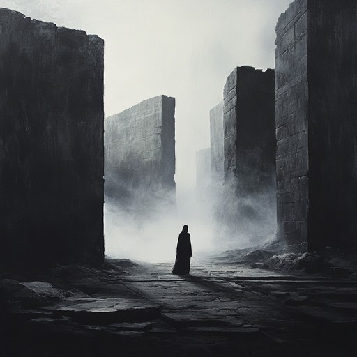 An instrumental piece that evokes the feeling of wandering alone in ancient, forgotten ruins, where eerie echoes and subtle textures create an atmosphere of suspense and intrigue.