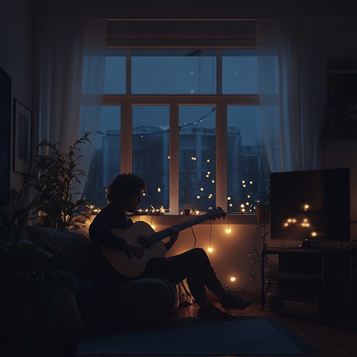 A soft and tender composition that aims to lull the listener into a state of peaceful reflection. With the acoustic guitar providing gentle plucked notes and background synths adding to the ambiance, it is a perfect piece for quiet evenings, aiding in relaxation and introspection.