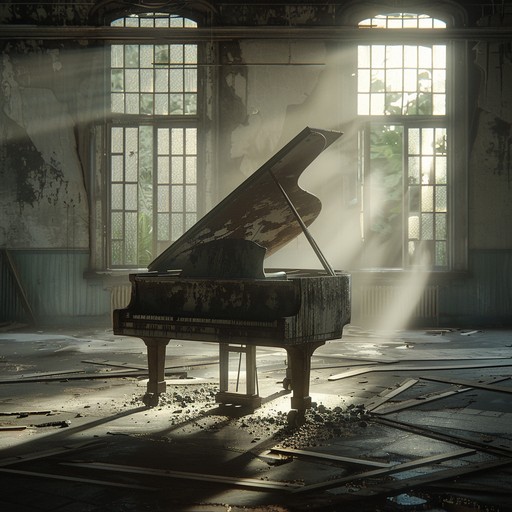 A composition featuring layers of dense, atmospheric textures overlaid with a haunting melody that seems to rise and fall like shadows in an ancient, dimly lit hallway. The music captures a sense of secrecy and latent stories waiting to be uncovered, as though the whispers of the past are embedded within its chords