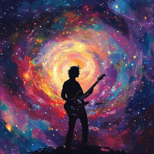 A mesmerizing instrumental track that merges folk melodies with psychedelic rock elements, taking listeners on a transcendent voyage through swirling guitar riffs, ethereal harmonies, and hypnotic rhythms inspired by cosmic wonders and the mysteries of the night sky.