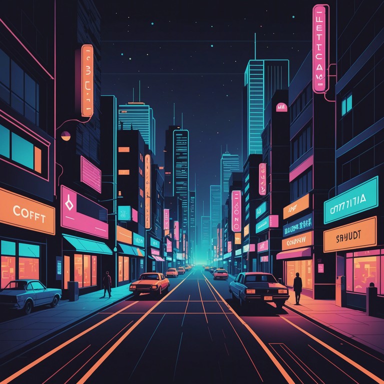 This track creates an atmosphere of dancing gracefully under the cool glow of urban neon lights. The experience is like a gentle, sophisticated party where the city never sleeps. A blend of soft synthesizer melodies and steady rhythms that invoke a tranquil yet engaging environment.