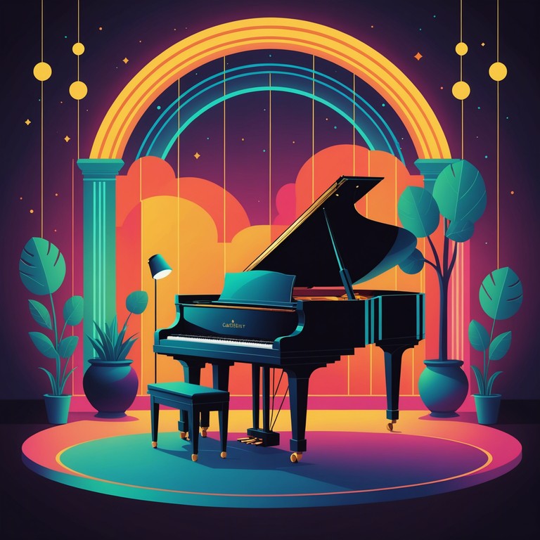 This instrumental track embodies the essence of classic cabaret with a modern twist, capturing the soulful energy of a live show. The piano leads, weaving through a vibrant array of satisfying harmonies and foot tapping rhythms, encapsulating the hope and dreams of performers under the bright stage lights.