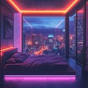 a soothing instrumental merging futuristic sounds with bedroom ambience