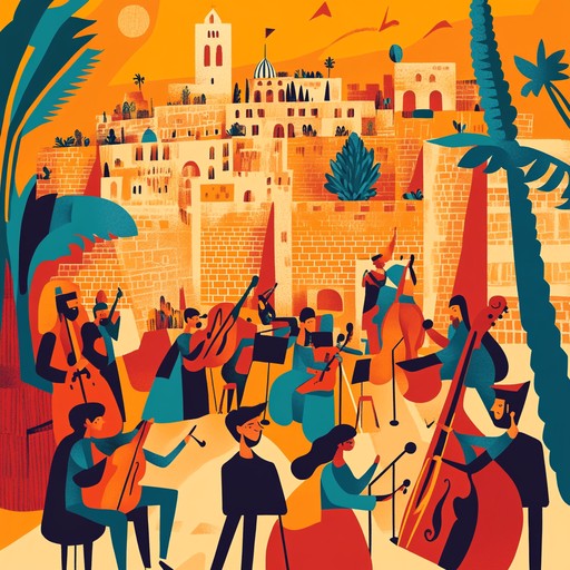 A vibrant klezmer piece featuring bold clarinet melodies that fuse traditional jewish music with contemporary energy, symbolizing resilience and triumph.