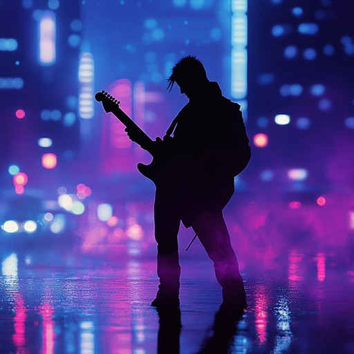 A high energy instrumental dance rock track featuring driving electric guitars, throbbing basslines, and relentless drums that capture the tension and excitement of a city that never sleeps