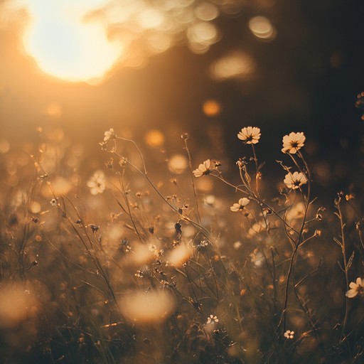 Picture a tranquil evening in a meadow, with the soft glow of the setting sun casting a golden hue over wildflowers swaying gently in the breeze. This instrumental waltz captures the essence of nature's peaceful dance, blending delicate piano melodies with subtle string harmonies, evoking a sense of calm and quiet inspiration.