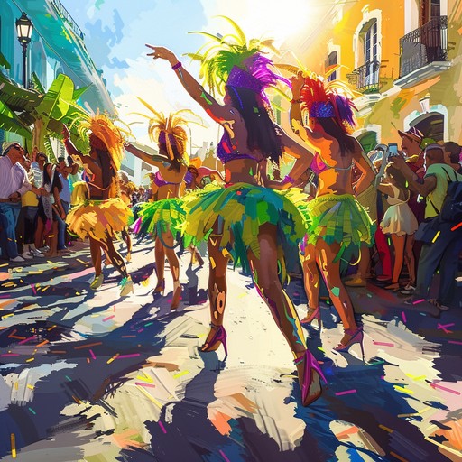 A lively samba piece encapsulating the essence of brazilian festivities, with dynamic saxophone melodies and irresistible rhythms evoking the pulse of carnaval, creating a euphoric atmosphere.