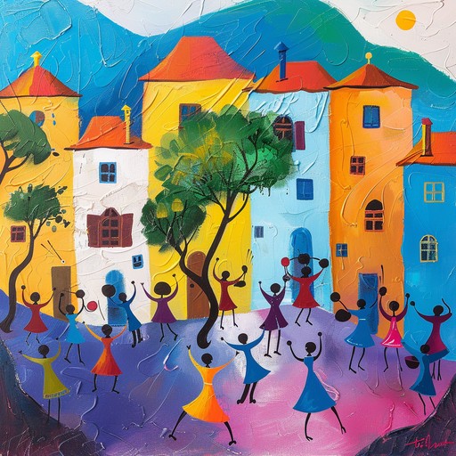 Imagine a bustling village square, where the entire community gathers in celebration. The air is filled with the spirited melodies of klezmer music, compelling feet to dance and hearts to soar. A powerful clarinet leads the charge, exuding vibrancy and urgency while accompanied by buoyant rhythms that make the soul sing. This piece immerses you in a timeless, joyous atmosphere brimming with cultural richness and infectious energy.