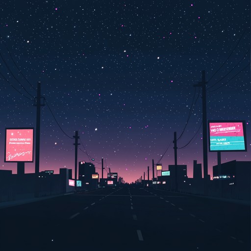 As the night deepens into a vibrant canvas, this track converts the city's throbbing pulse into an electronica symphony, underpinned by a synth that dances through the neon illumination, reflecting the vastness of the urban horizon.