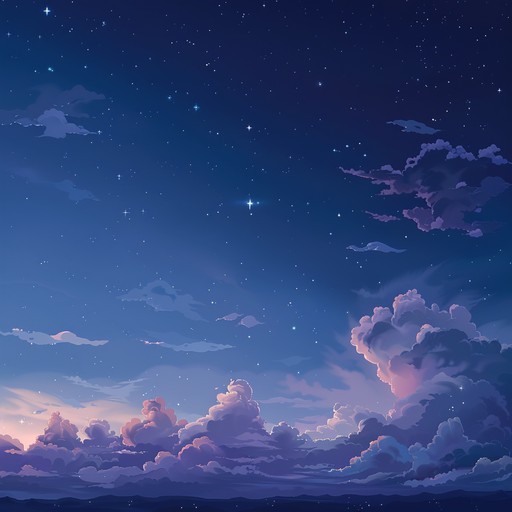 Indulge in a serene and enchanting musical adventure as soft piano chords weave through the night air, drawing inspiration from the celestial beauty of a starry sky. This gentle and ethereal ballad evokes a sense of peace and wonder, perfect for moments of quiet reflection.