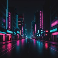 smooth beats under neon lights vibe