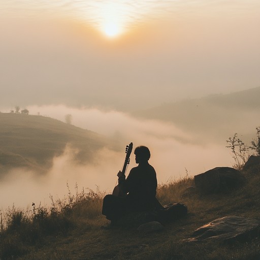 A sarod performance that intertwines the calm of a new day with the soft pain of nostalgia, bringing out emotions that ebb and flow like morning mists over dewy fields.