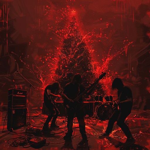 A merry deathcore celebration, mixing festive bells with punishing breakdowns, creating a juxtaposition of holiday cheer and unrelenting brutality. The track contrasts jolly melodies with guttural growls, candy coated rage for a unique holiday anthem.