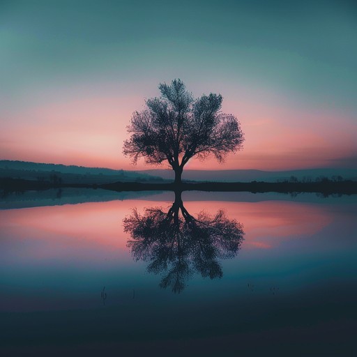 As the sun sets and the world grows still, "twilight serenity" envelops the listener in a calming atmosphere. Soft, sustained synth pads create a tranquil foundation, while delicate piano notes and ethereal chimes drift in and out, echoing the fading light. The piece evolves slowly, with subtle variations in texture and melody, inviting introspection and a sense of inner peace. Perfect for unwinding after a long day or as a backdrop for meditation and quiet contemplation.