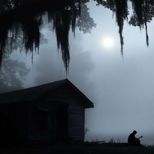 A spine chilling blues track featuring soulful slide guitar melodies that weave through the foggy bayous at night, evoking the spectral presence of ghosts and the deep mysteries of the delta.