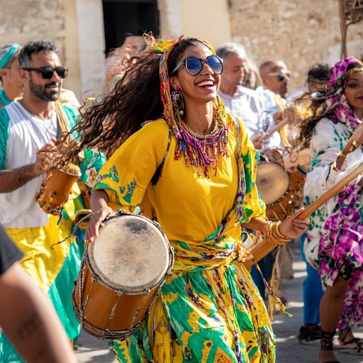 Celebrate with an uplifting fusion of world music, incorporating lively percussions, string melodies, and syncopated rhythms from diverse cultures around the globe. This festive track aims to unify and energize listeners with an eclectic blend of beats and melodies.