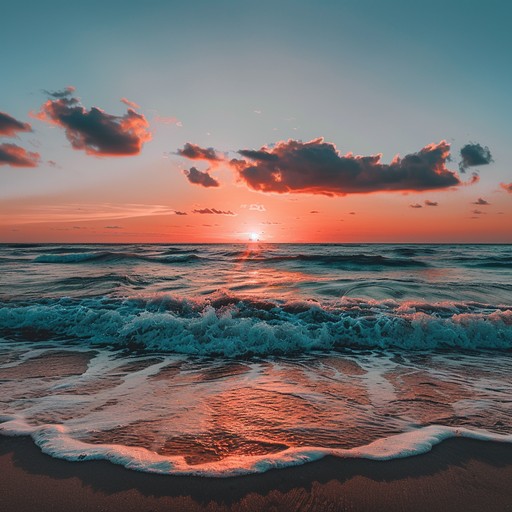 A mellow track blending gentle synthesizer waves with ocean inspired sounds to evoke a tranquil and serene atmosphere. Ideal for relaxation, meditation, or unwinding, the track transports listeners to a calm seascape under a setting sun.