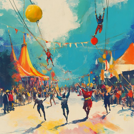 Step into an eccentric carnival parade with this cheerful, cinematic soundtrack. The playful melodies and lively rhythms encapsulate the joy and excitement of a bustling carnival, brimming with entertainers and stunning performances, offering listeners a delightful auditory escape.