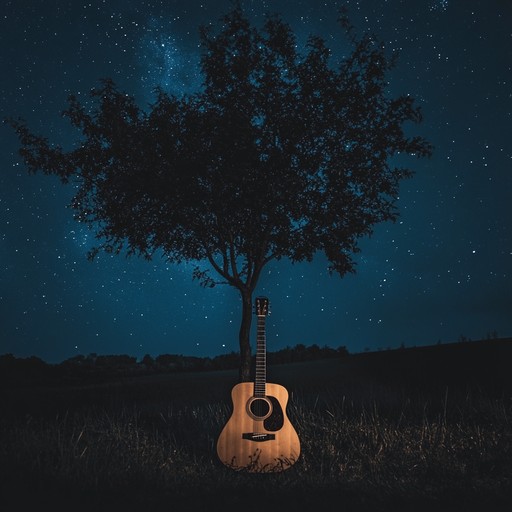 A gentle, guitar driven rock piece that evokes the feeling of sitting beneath a vast night sky, reflecting on personal thoughts and emotions. The melody unfolds slowly, with warm tones and subtle nuances, creating an intimate atmosphere that invites introspection and calm.