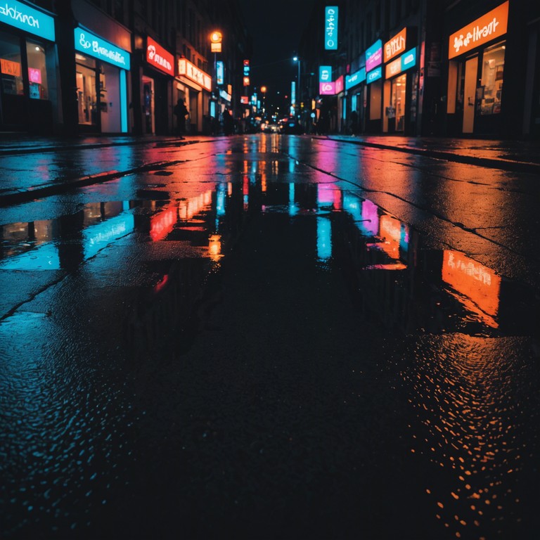 Immerse in the sound of a futuristic cityscape under gentle neon rain. The melody is carried by the ethereal sound of a glass harmonica, blending seamlessly with synthetic undercurrents to create a calming, unusual auditory experience. This track captures the essence of modern solitude among cybernetic echoes.