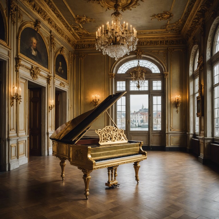 Inspired by the grandeur of venice during the renaissance, this composition uses a single harpsichord to explore complex themes of elegance and opulence, focusing on intricate melodic movements reminiscent of labyrinthine venetian canals. The piece alternates between slow, reflective and faster, dynamic sections, encapsulating the dualities of venetian life.