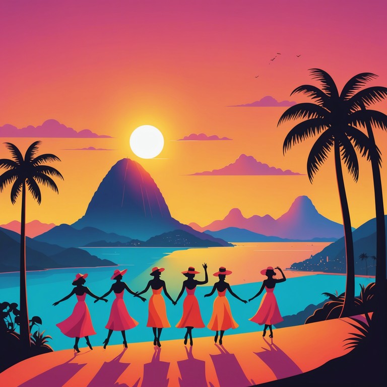 This samba track utilizes classic rhythms to portray a lively evening in rio de janeiro, blending traditional sounds with a contemporary vibe, ideal for dancing or uplifting scenes.