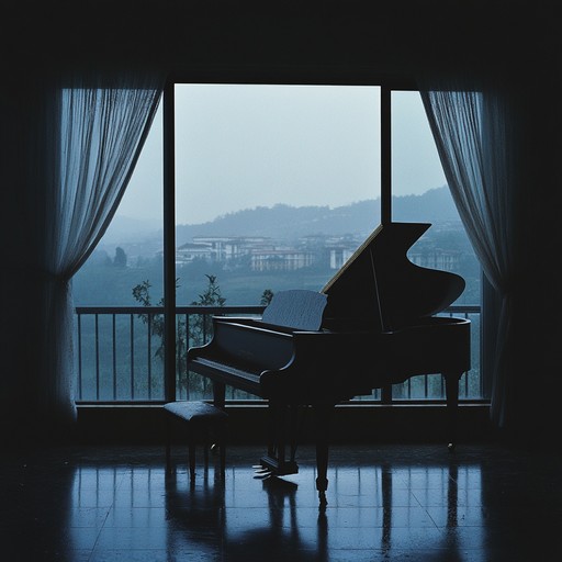 A soothing instrumental piece featuring soft piano and subtle strings, creating an atmosphere of calm introspection and soulful serenity, inspired by quiet rainy nights and gentle breezes