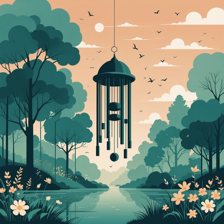 This contemporary classical composition features delicate and playful sounds reminiscent of wind chimes dancing in a gentle breeze. It's a soothing, yet whimsical piece that invites listeners into a serene, almost magical space. The subtle complexities of the melody intertwine to create an ethereal auditory experience, perfect for reflecting or unwinding.