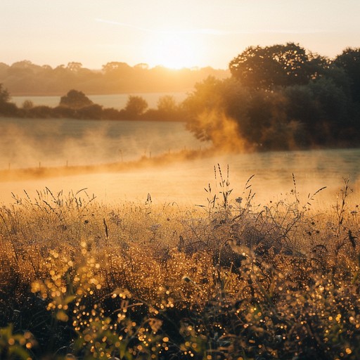 This instrumental track evokes the serene beauty of fields at sunrise. With uplifting guitar chords, a gentle harmonica, and a banjo's soft pluck, it inspires a peaceful start to the day filled with hope and tranquility.