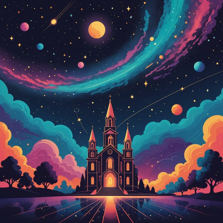 A journey through celestial landscapes, this track blends ethereal psychedelic elements with the soul stirring depths of gospel music. It's designed to spark introspection and an out of body experience, with sprawling soundscapes that invoke the vastness of the universe, paired with the deep, emotional resonance of gospel. The music slowly builds up from calm ethereal whispers to a vibrant soul stirring climax, creating a bridge between the divine and the cosmic.