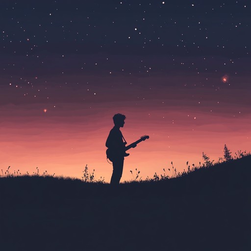 A tranquil instrumental piece that fuses chill rock melodies with experimental ambient textures, creating a soothing soundscape reminiscent of a quiet evening.