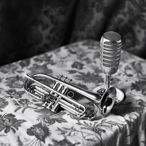 Imagine stepping into a sepia toned scene where the air is thick with anticipation and historical allure. There, a solo trumpet player, silhouetted against the low light of flickering candles, conjures melodies that speak to the soul, captivating listeners with every breath turned into music.