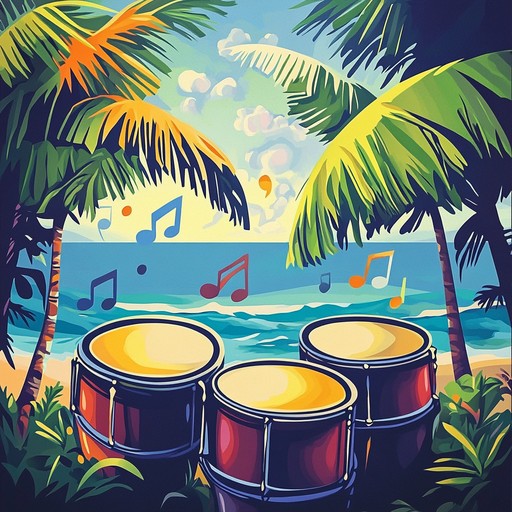 An energetic instrumental blending vibrant calypso rhythms with passionate melodies, invoking warm tropical nights and the heartbeat of island life.