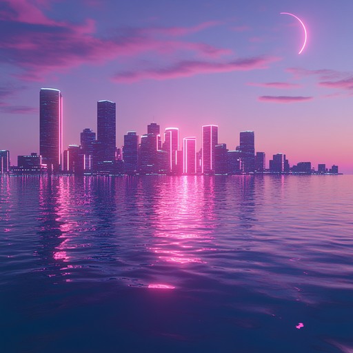 A soothing track featuring smooth synths and ambient soundscapes, capturing the feeling of drifting under neon lit skies on a warm, carefree night.