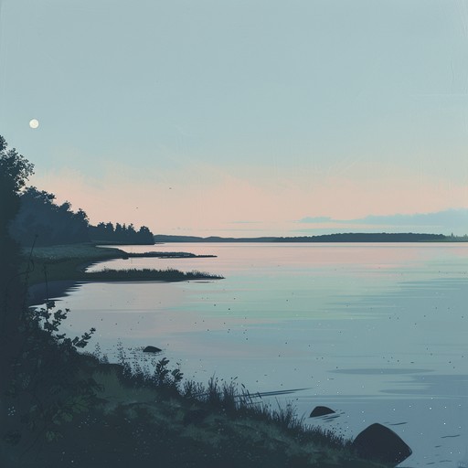 A tranquil instrumental suomipop song capturing the peaceful essence of finnish summer nights. Soft, airy synths intertwine with tender guitar riffs, creating a serene and reflective landscape. Ideal for relaxing or background music, this piece evokes the magic of nature and quiet moments in picturesque scandinavian settings.