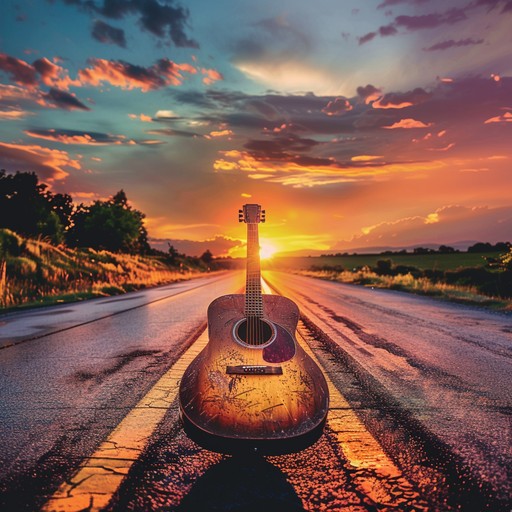 An inspiring instrumental track that combines powerful guitar riffs and a driving rhythm section to evoke the feeling of freedom and accomplishment, perfect for a sunset drive.