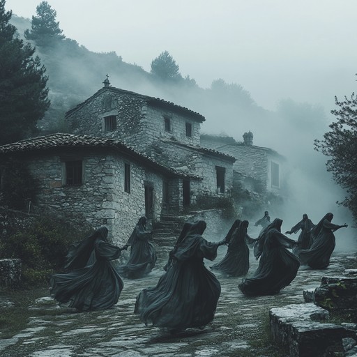 Immerse in the eerie world of ghostly balkan dance, where spooky chalga rhythms intertwine with haunting melodies to create an unsettling atmosphere. The track evokes ancient spirits and mysterious tales from the balkans.