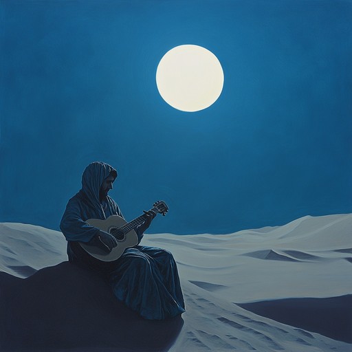 An intimate middle eastern composition filled with soulful oud melodies, nuanced percussions, and rich harmonic layers. It captures a tender and serene essence, perfect for quiet, reflective moments under the stars.