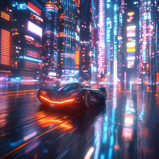 Visualize a high stakes escape through the dazzling, electric streets of a neon cityscape. The track harnesses dynamic synths and rapid beats, drawing the listener into a world of high adrenaline and cinematic tension. Each note heightens the sense of urgency, painting a vivid picture of the thrilling escape.