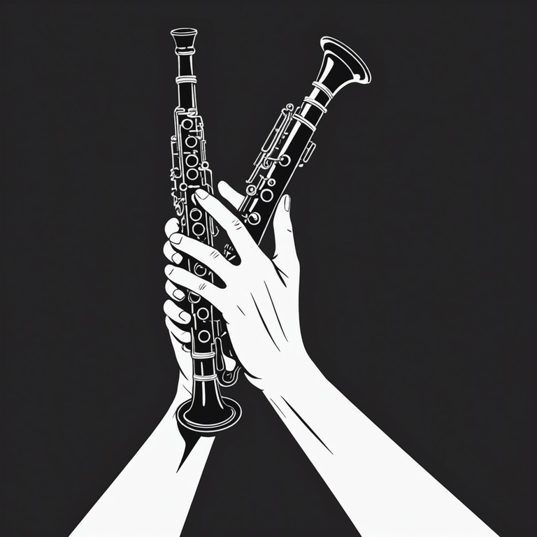 A soulful clarinet carries the weight of ancestral memories, its mournful sound enveloping the listener in a sense of sorrow that is both profound and sublime, echoing the trials and tribulations of bygone eras.