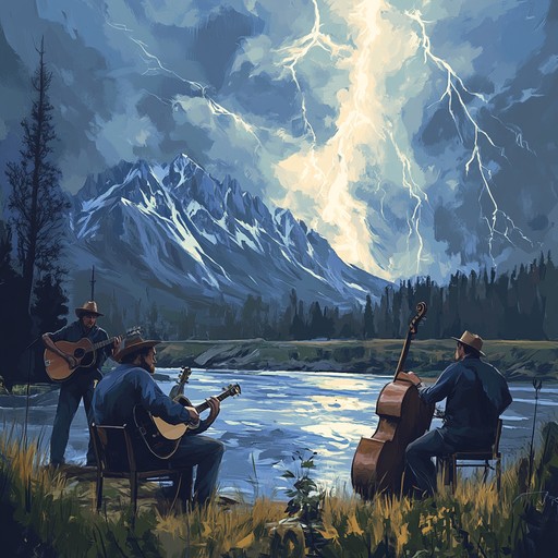 Experience a powerful narrative of frontier heroism and resilience along a river, conveyed through vibrant banjo and fiddle led bluegrass compositions that rise to an epic crescendo.