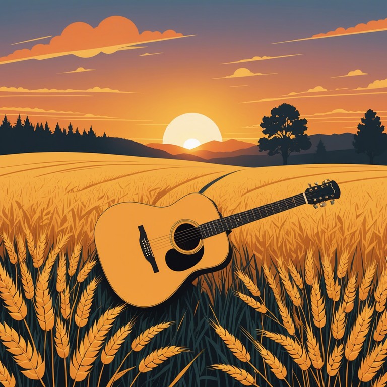 An instrumental track blending traditional folk melodies with a groovy bass foundation, creating a unique fusion that feels both rustic and modern. The song is structured around a repetitive, catchy lead played on an acoustic guitar, supported by a deep, rhythmic bass line that adds a contemporary feel to the otherwise earthy folk tune.