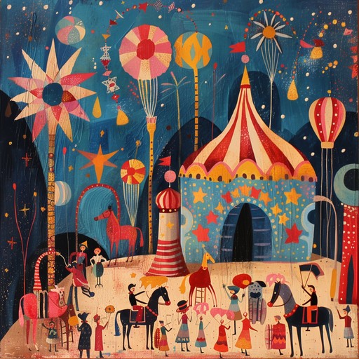 A quirky exploration of joy through unexpected circus like melodies, blending playful instrumentation with a hint of the bizarre. Expect to encounter carousel sound effects, lively arrangements, and an overall joyous weirdness. Perfect for an imaginative and light hearted escapade.