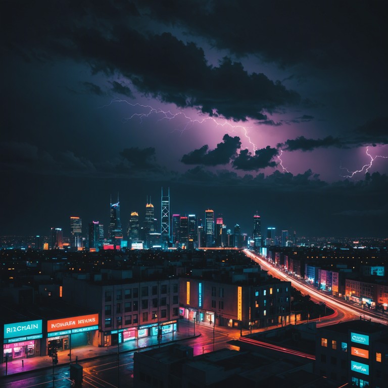 Imagine a landscape where thunderous beats meet the brilliance of neon lit synths, creating a storm of sound in a futuristic urban setting. Each drop is like a thunderclap, reverberating powerful energy. Ideal for energetic, intense moments in games or action sequences