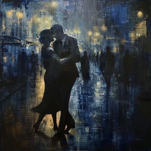 This passionate tango composition is filled with dramatic flourishes, smoldering sensuality, and intense emotions. It features a playful interplay between the bandoneón and violin, capturing the essence of a late-night tango dance in the streets of buenos aires. The piece builds in intensity, with the piano and double bass providing a steady, pulsating rhythm that drives the dancers closer together.