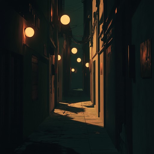 A thrilling swing tune with a menacing brass section, evoking the feeling of wandering through dark alleys at night. The rhythmic beats and eerie melodies create an intense atmosphere. This track blends the upbeat nature of swing with dark, ominous harmonies, perfect for a noir setting.