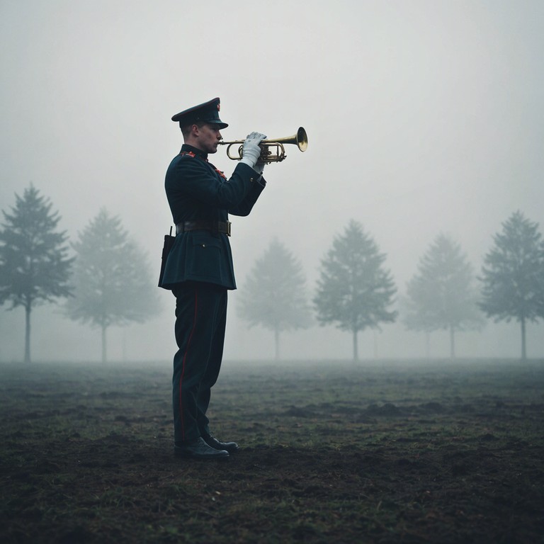 This alternative version emphasizes the somber respect and reflective mourning in the aftermath of loss, focusing more closely on the internal experiences of those left behind, as if whispered among spectral presences haunting old battlefields.