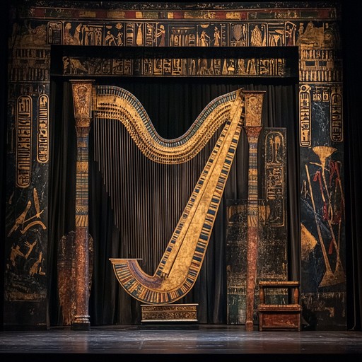 A majestic orchestral piece that blends the ancient sounds of egypt with the dynamic energy of broadway, delivering an epic narrative without words. The composition layers exotic scales with sweeping strings and powerful brass, capturing the grandeur of ancient civilizations.