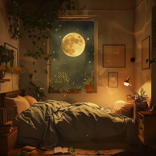 A blend of gentle guitar plucking and ambient synths creates a warm, enveloping atmosphere. Perfect for winding down or deep relaxation, this smooth bedroom song exudes tranquility and closeness.