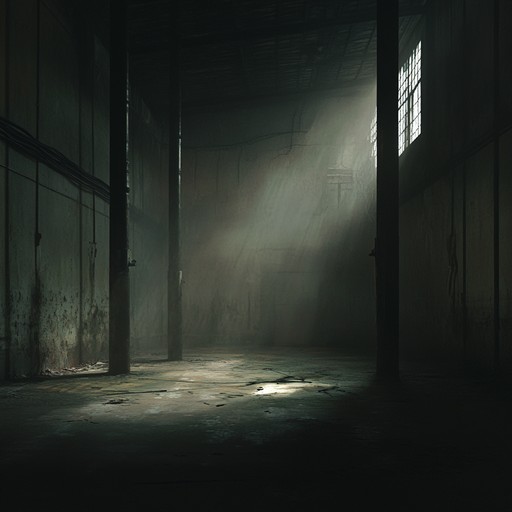 An unsettling track with pounding beats, ghostly echoes, eerie synthesizers, and a dark atmospheric ambience. Perfect for an unnerving, claustrophobic listening experience.